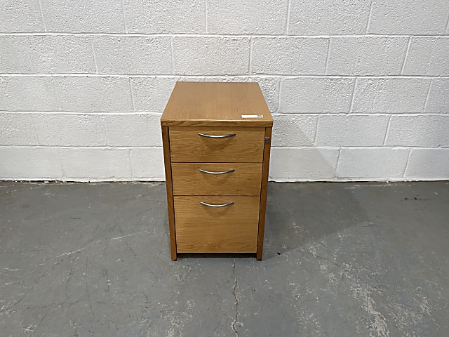 Wooden Pedestal three drawers