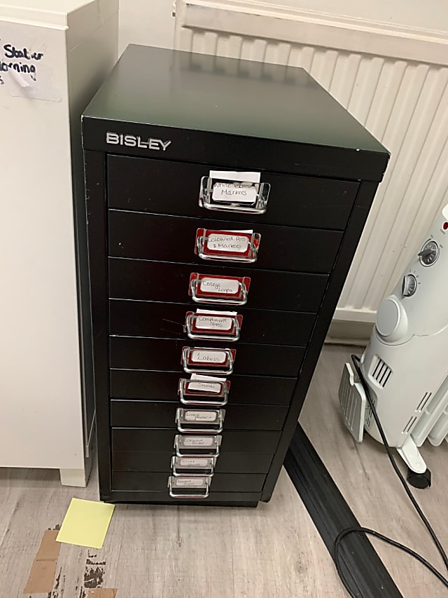 Card File Cabinet 10 drawer