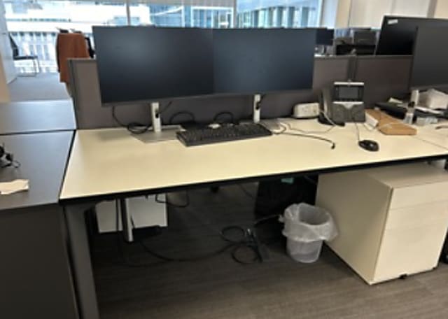 White  desk (in bank of 4)