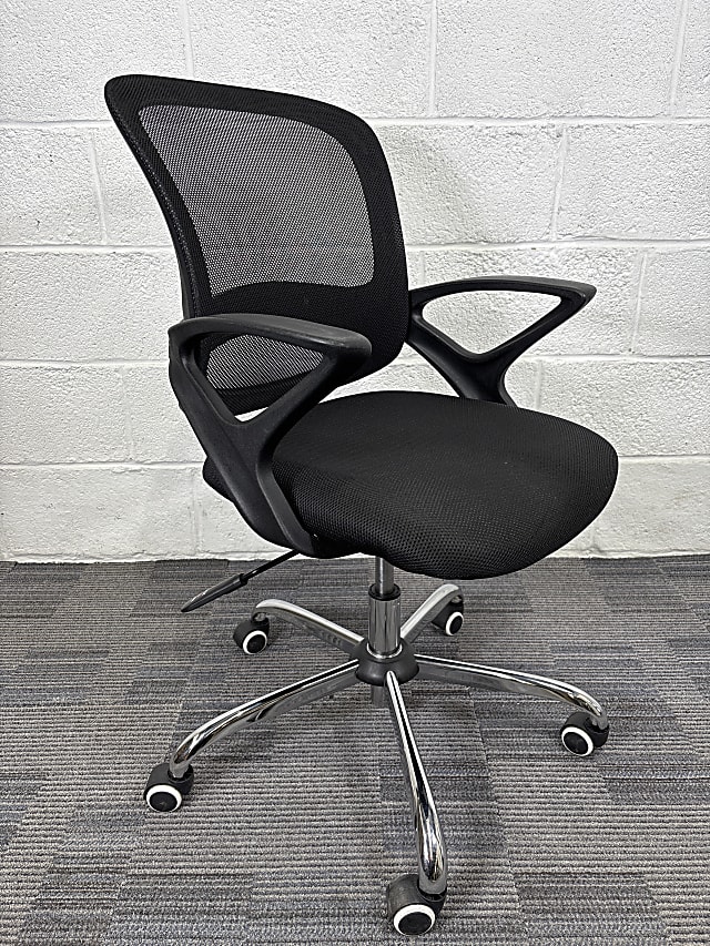 Black operator chair