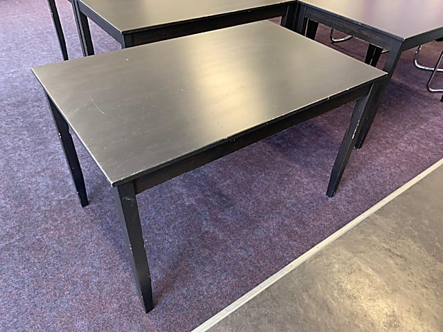 Black wooden table