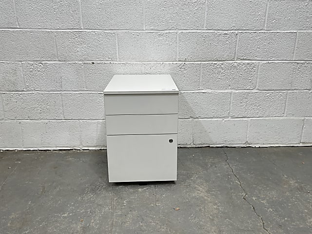 Small compact white pedestal