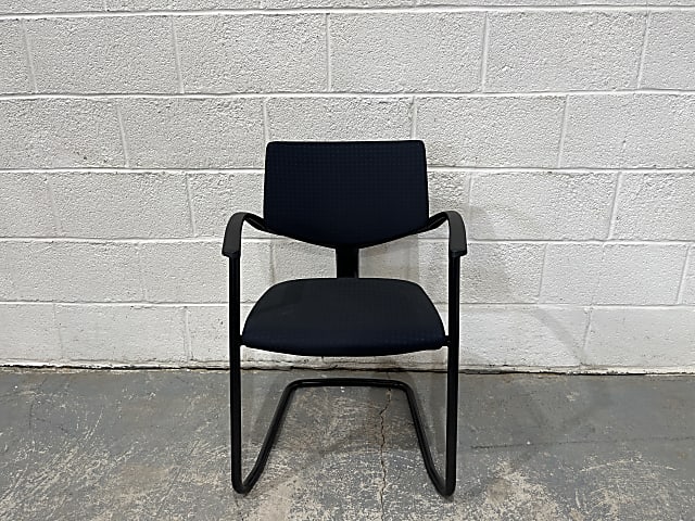 Dark blue Haworth Comforto Stackable meeting chairs