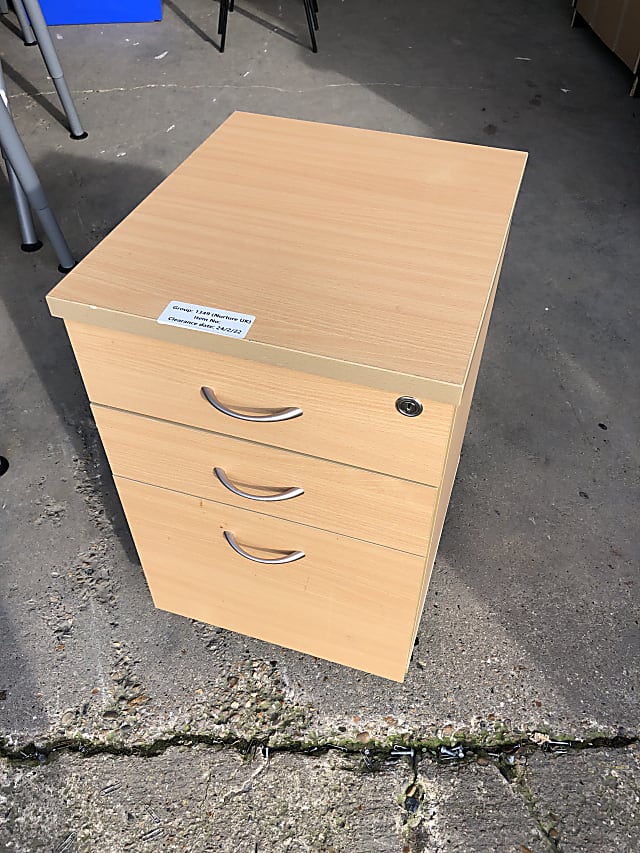 Wooden three drawer Pedestal