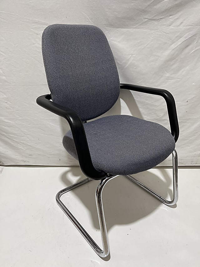 Antocks Lairn Grey blue Sled base office chair