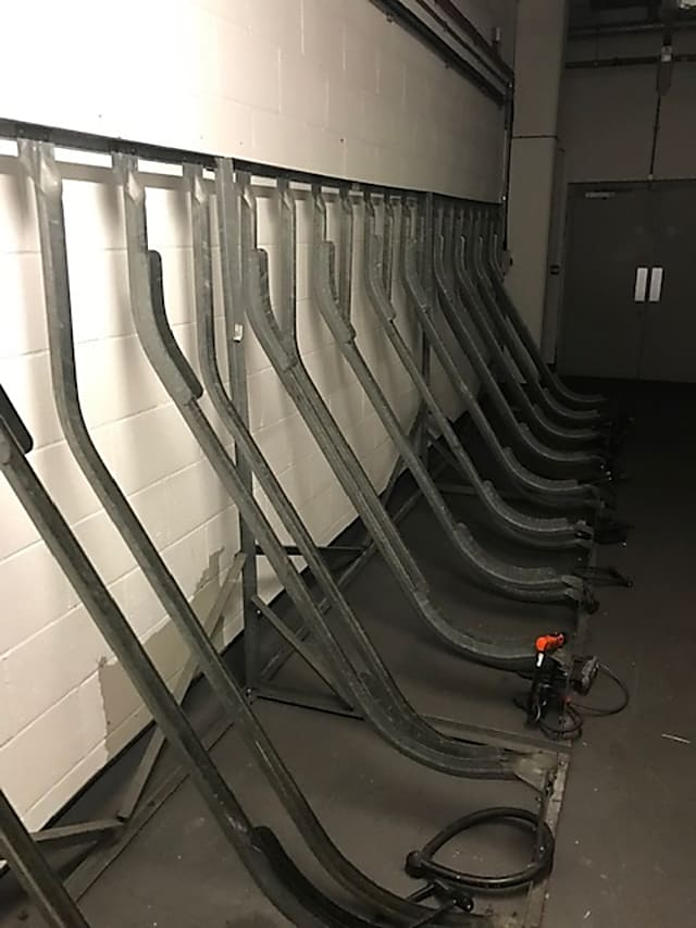 Steel Bicycle Wall Rack for 21 Bikes in 3 parts  