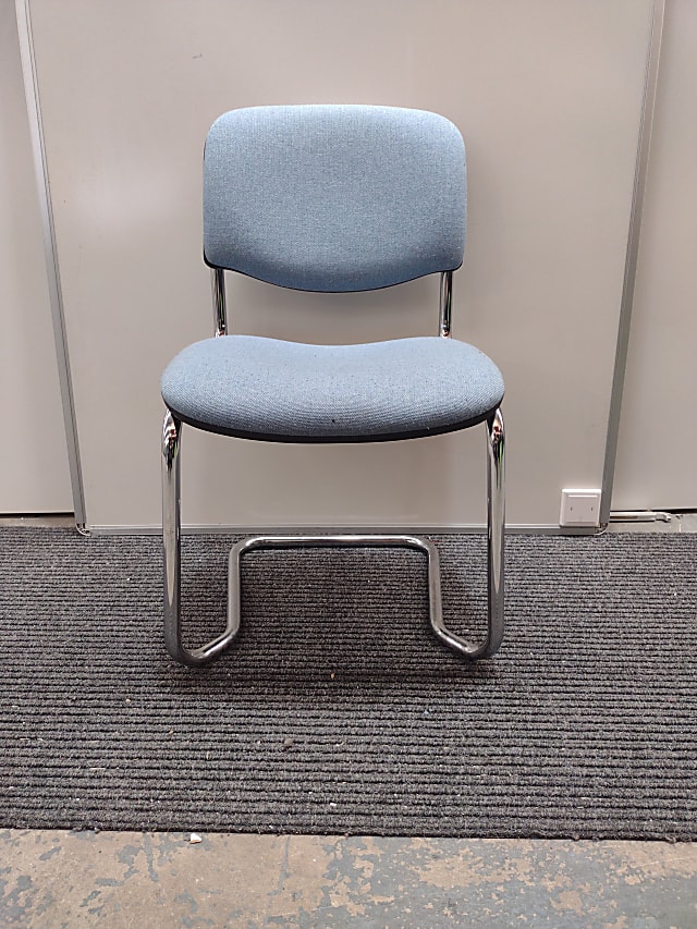 Very pale blue meeting room chair