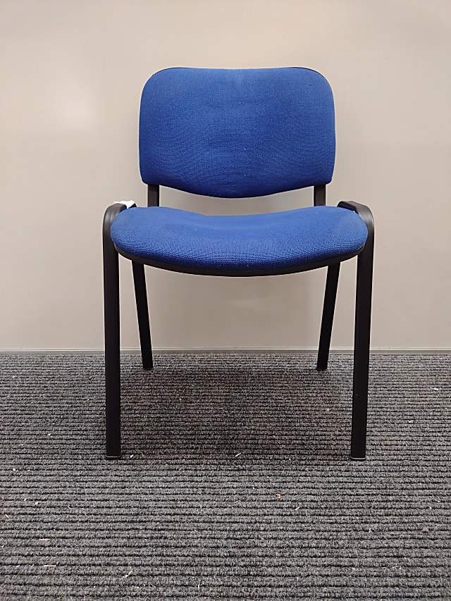 Blue and black visitors chair 