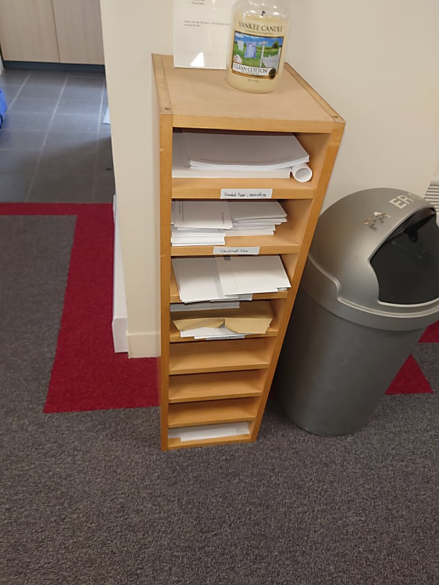 Pigeon storage tower, bookcase