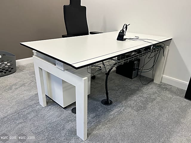 White desk (damage to top)