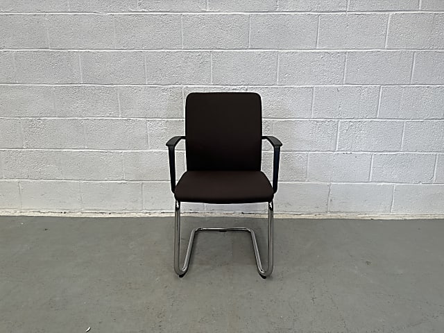 Brown Steelcase stackable meeting chair 