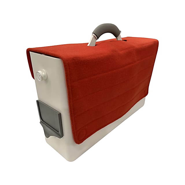 Red hotbox 2 personal office storage with fabric bibs