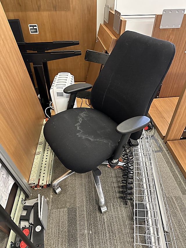 black operator chair