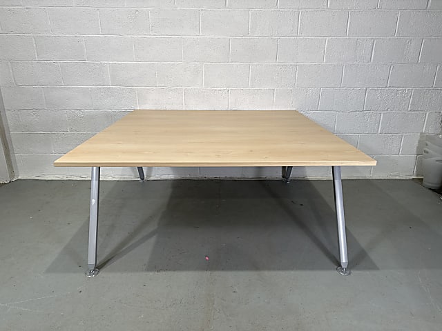 Large Beech Desk Meeting Table