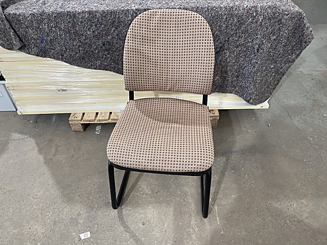 brown padded chair scrap