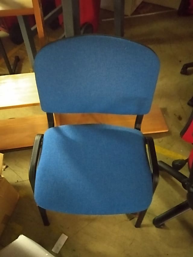 Blue and black chair