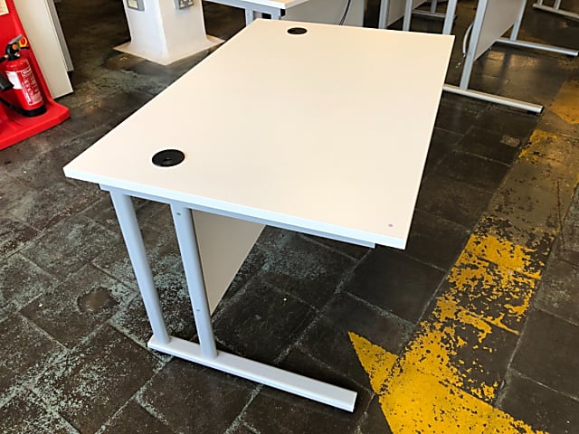 Small White Office Desk 120cm