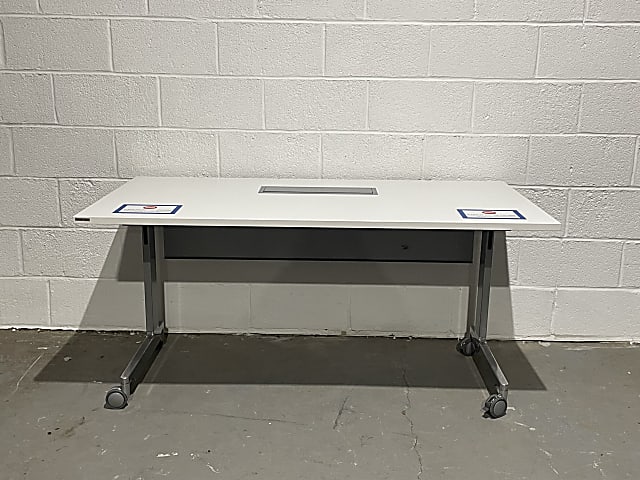 Wiesner Hager folding table Desk on wheels with power unit