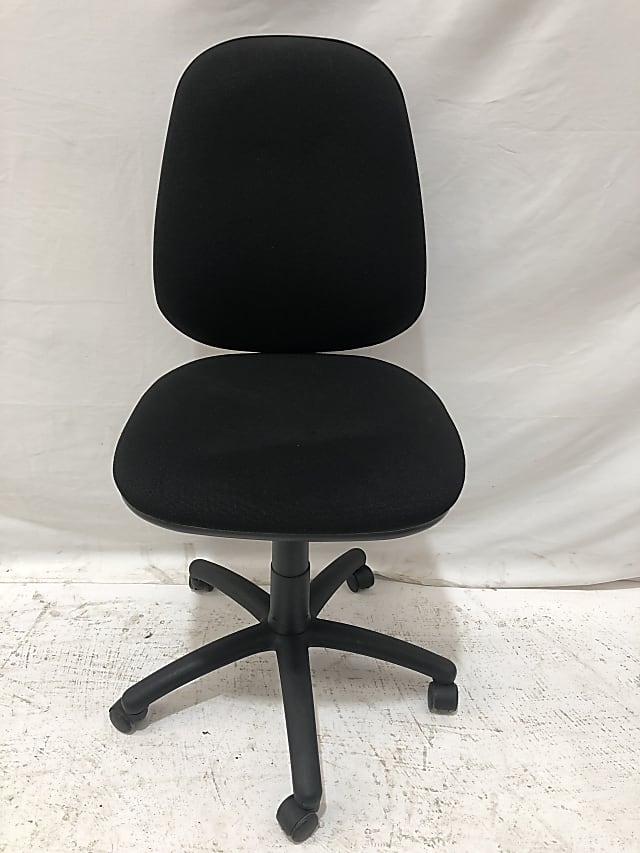 Black padded office operator task chair