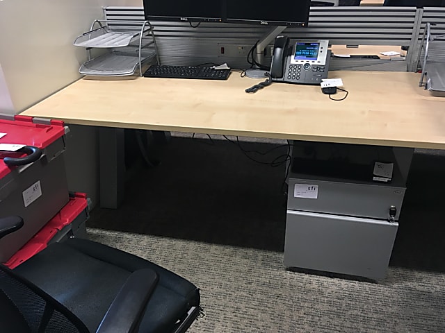 Bank of 6 Task brand desks 160cm