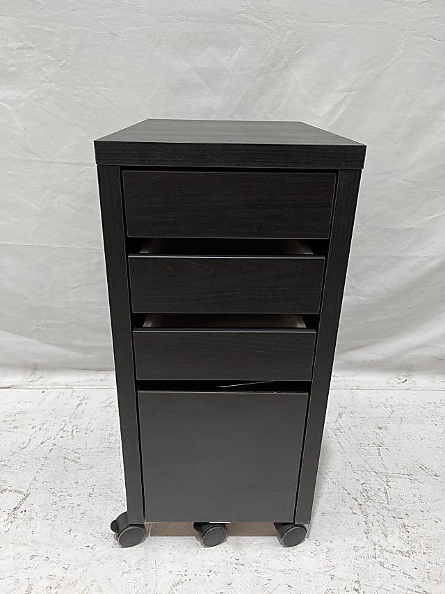 IKEA Micke drawer unit with drop file storage black brown