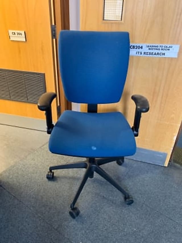 Dark blue square back office chair