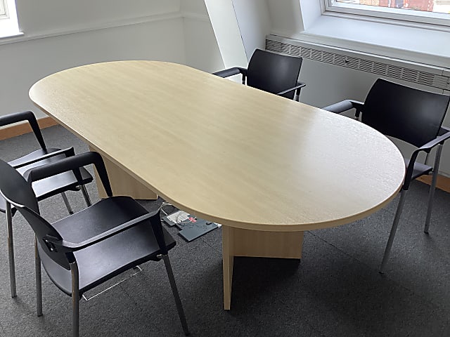 2m wide oval meeting table