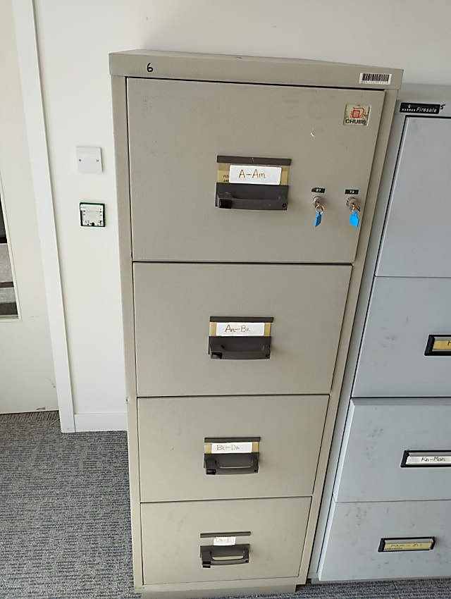 Fire proof filing cabinet