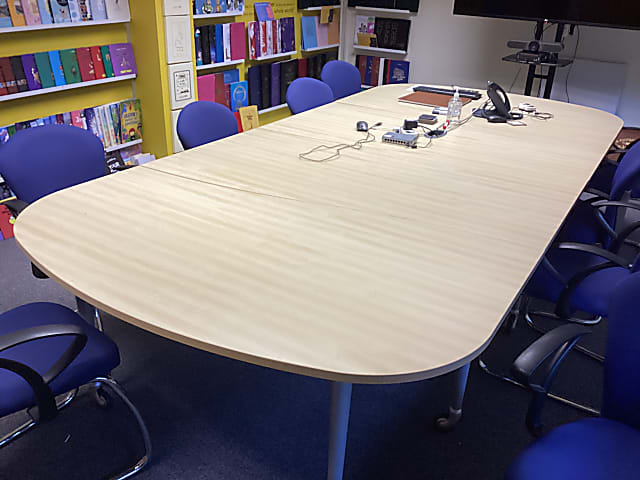 Large board room meeting table