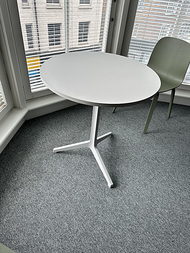 white wooden round table - NOT ON SITE