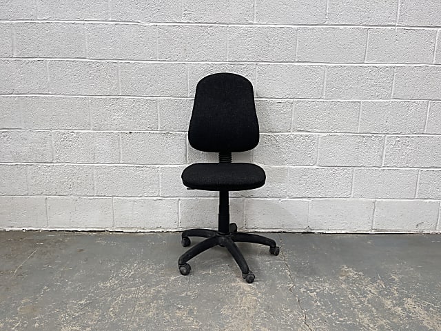 black rolling office operator chair