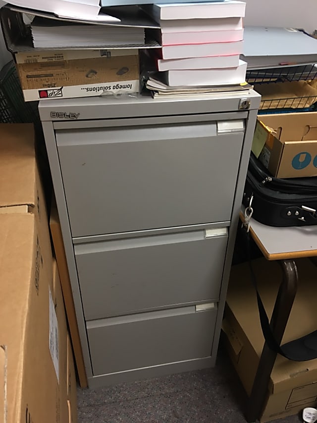 Metal filing cabinet