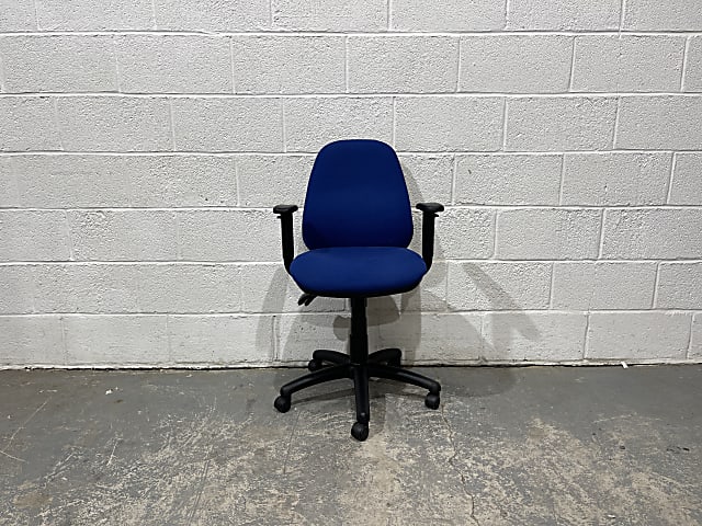 Blue office operator rolling chair