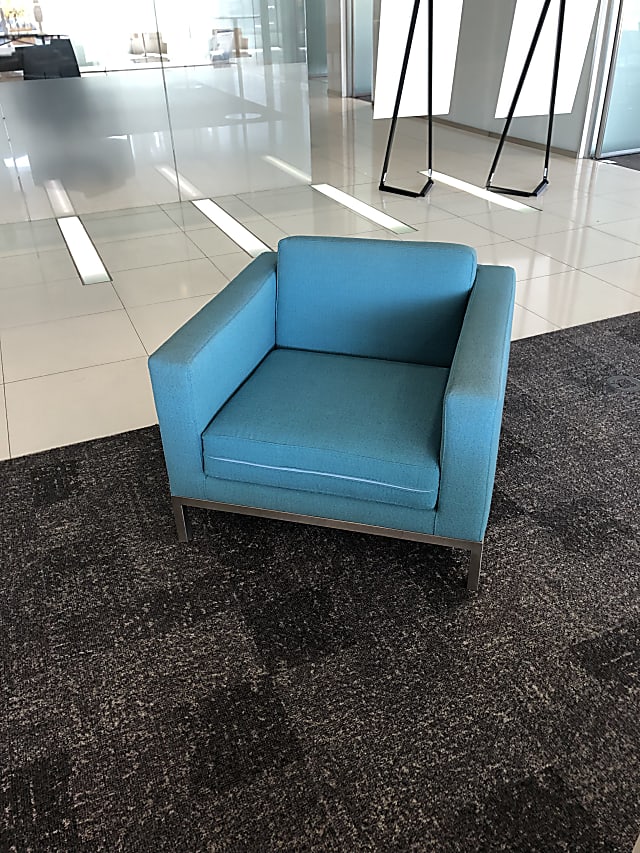 turquoise armchair