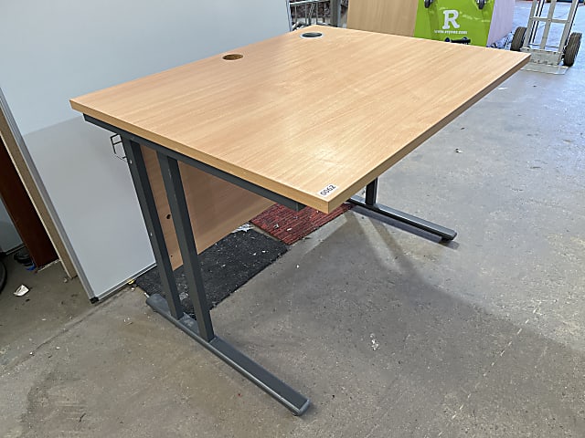 Small wooden beech top Desk 100cm