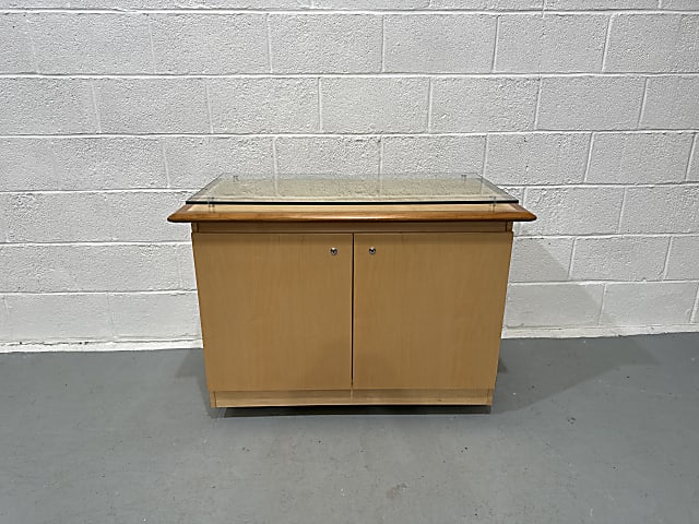 William Hands Cabinet with glass top