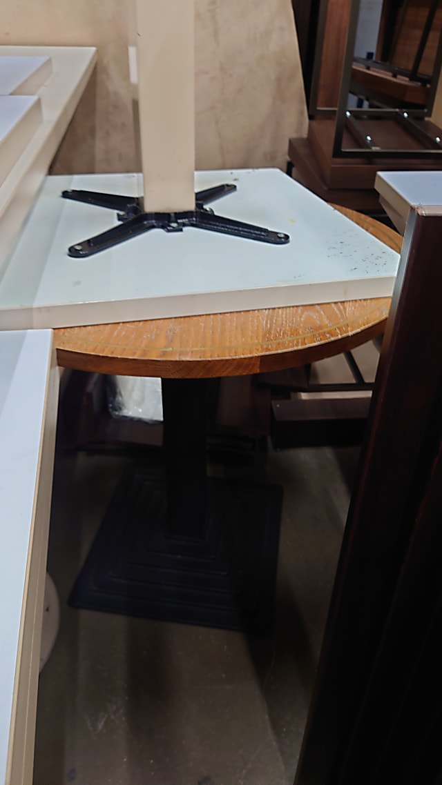 brown wooden table round