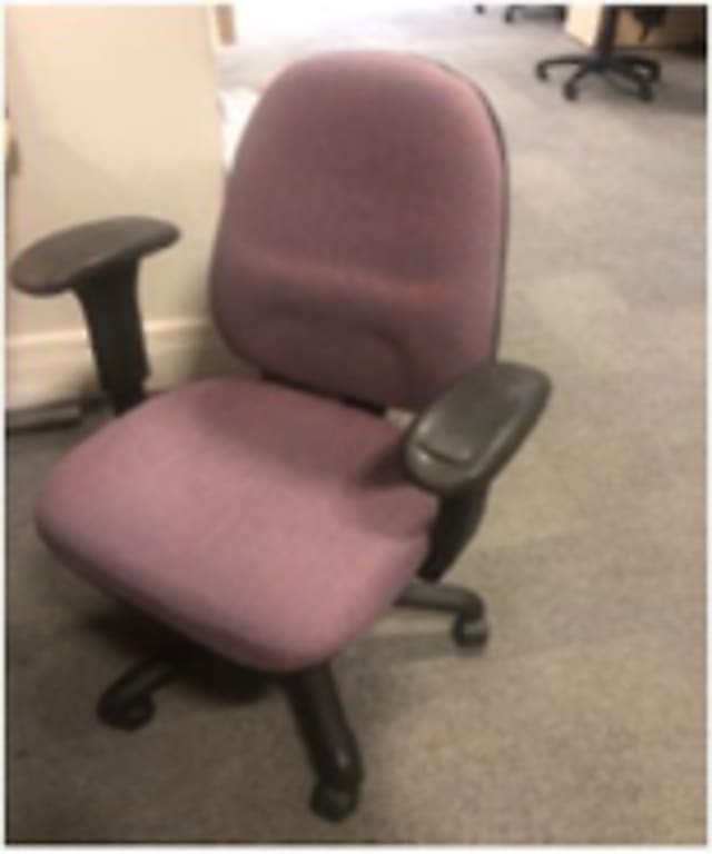 Purple Chair with Wheels