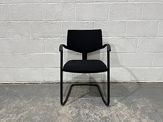 Black Haworth Comforto Stackable meeting chair