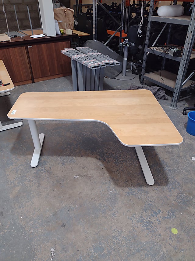 Right hand curved desk electric rising 