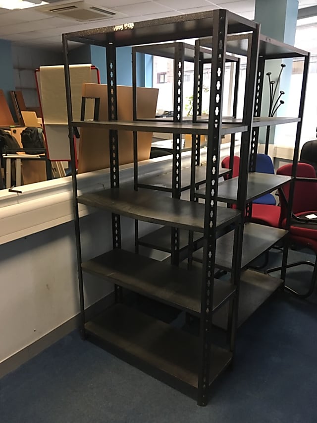 Metal shelf racking