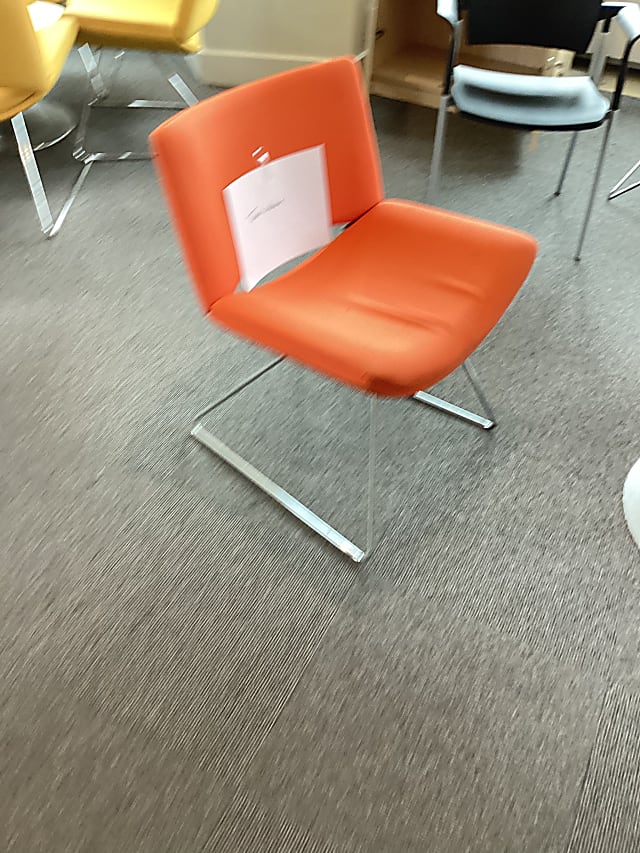 Orange lounge chairs 