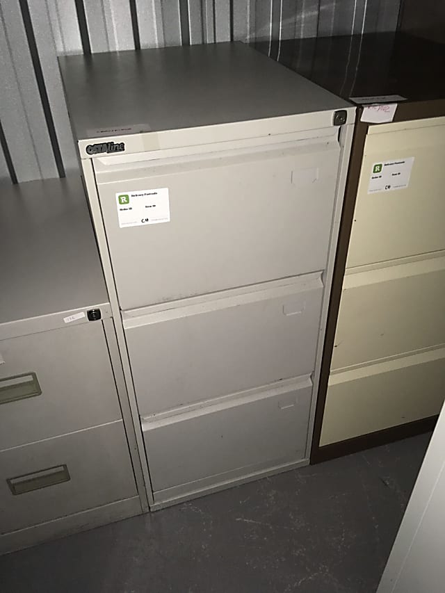 Metal 3-drawer filing cabinet