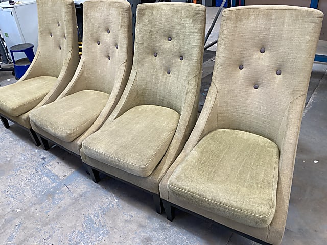 Ginevra classic high back lounge chairs - Refurb recover project