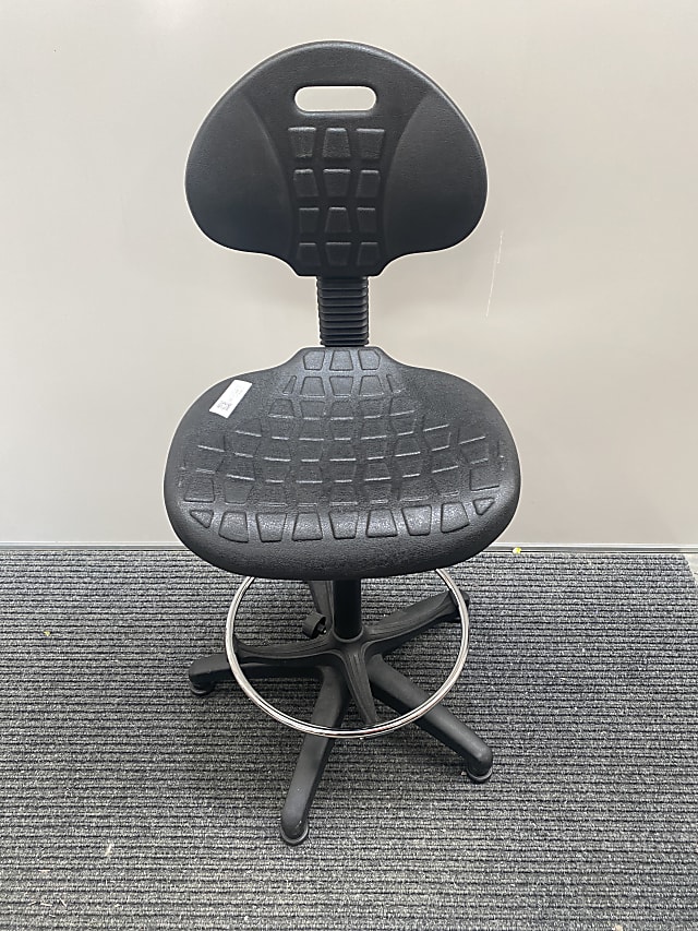 Black high stool operator chair 