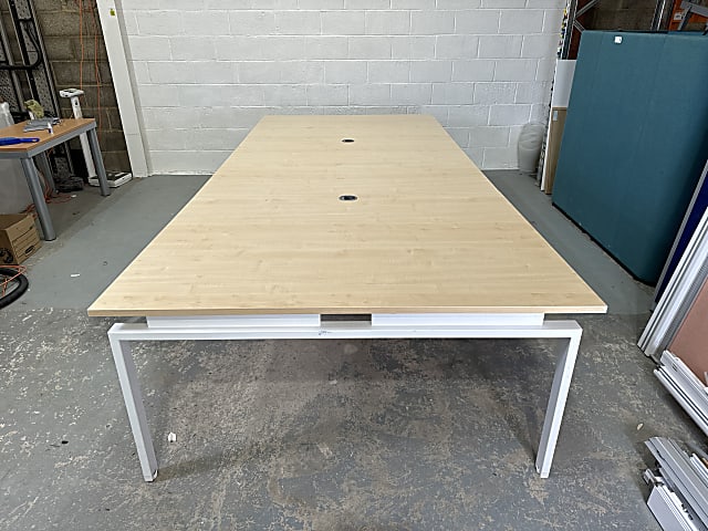 Bank of 6 Beech Bench Desks  