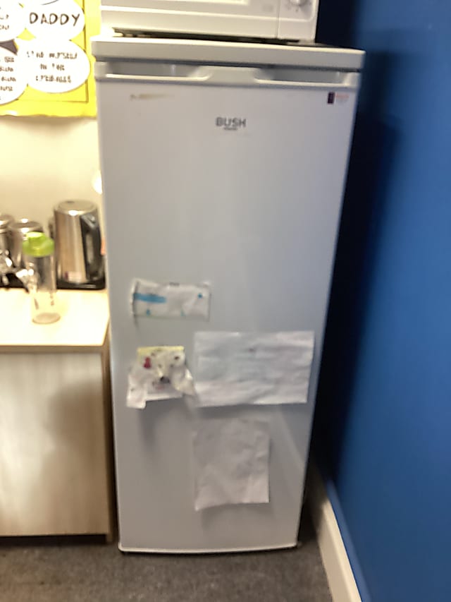 white fridge