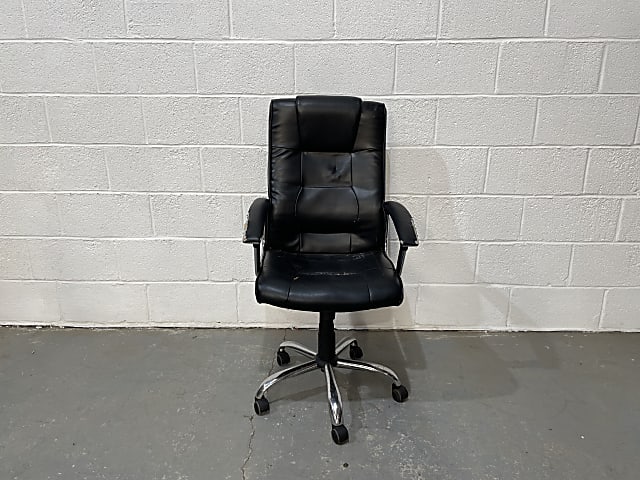 black leather office chair (scrap) 