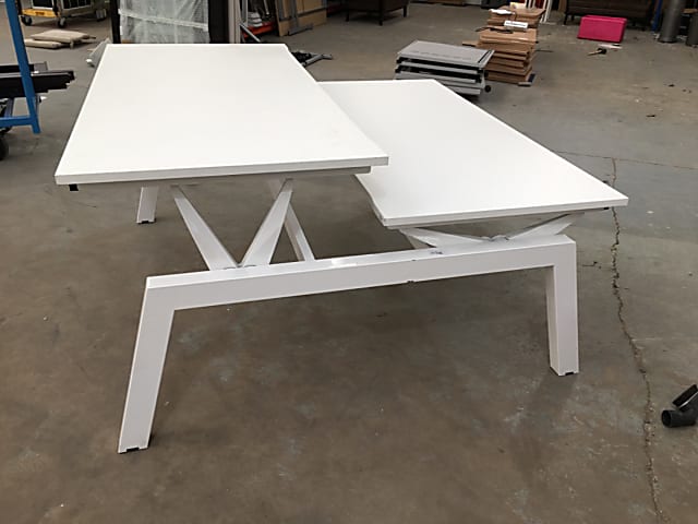 Adjustable height desks - Pod of 2 160cm