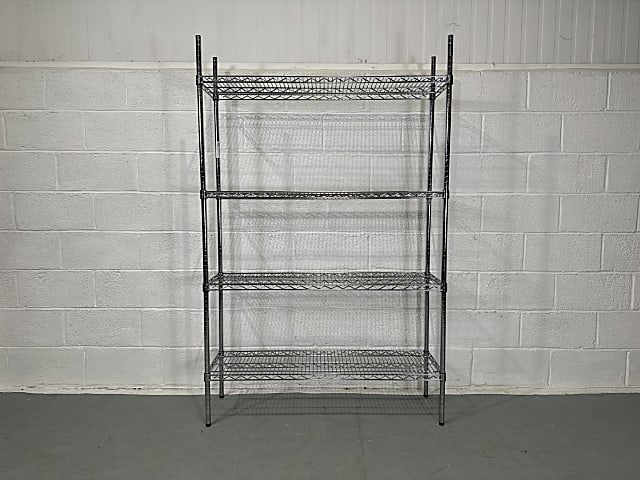 4 tier chrome wire shelving racking